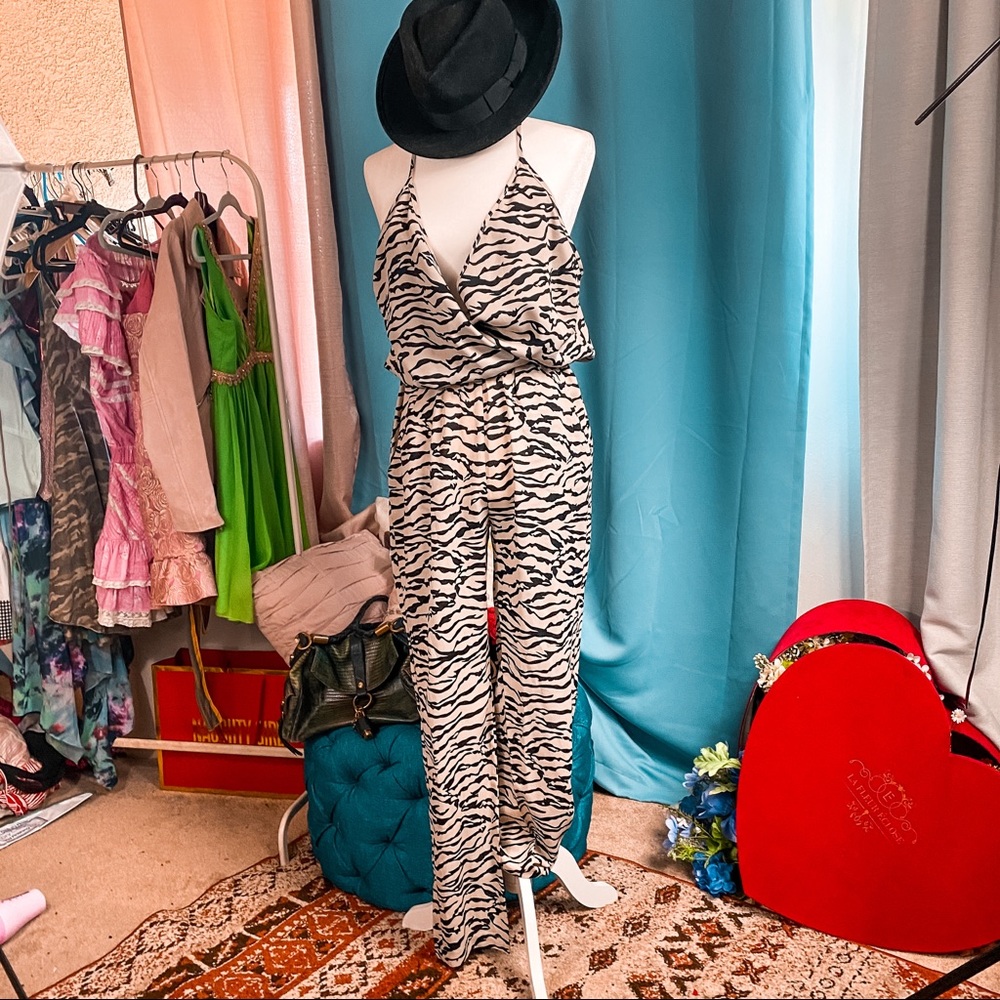 Young + Bishop Zebra Jumpsuit